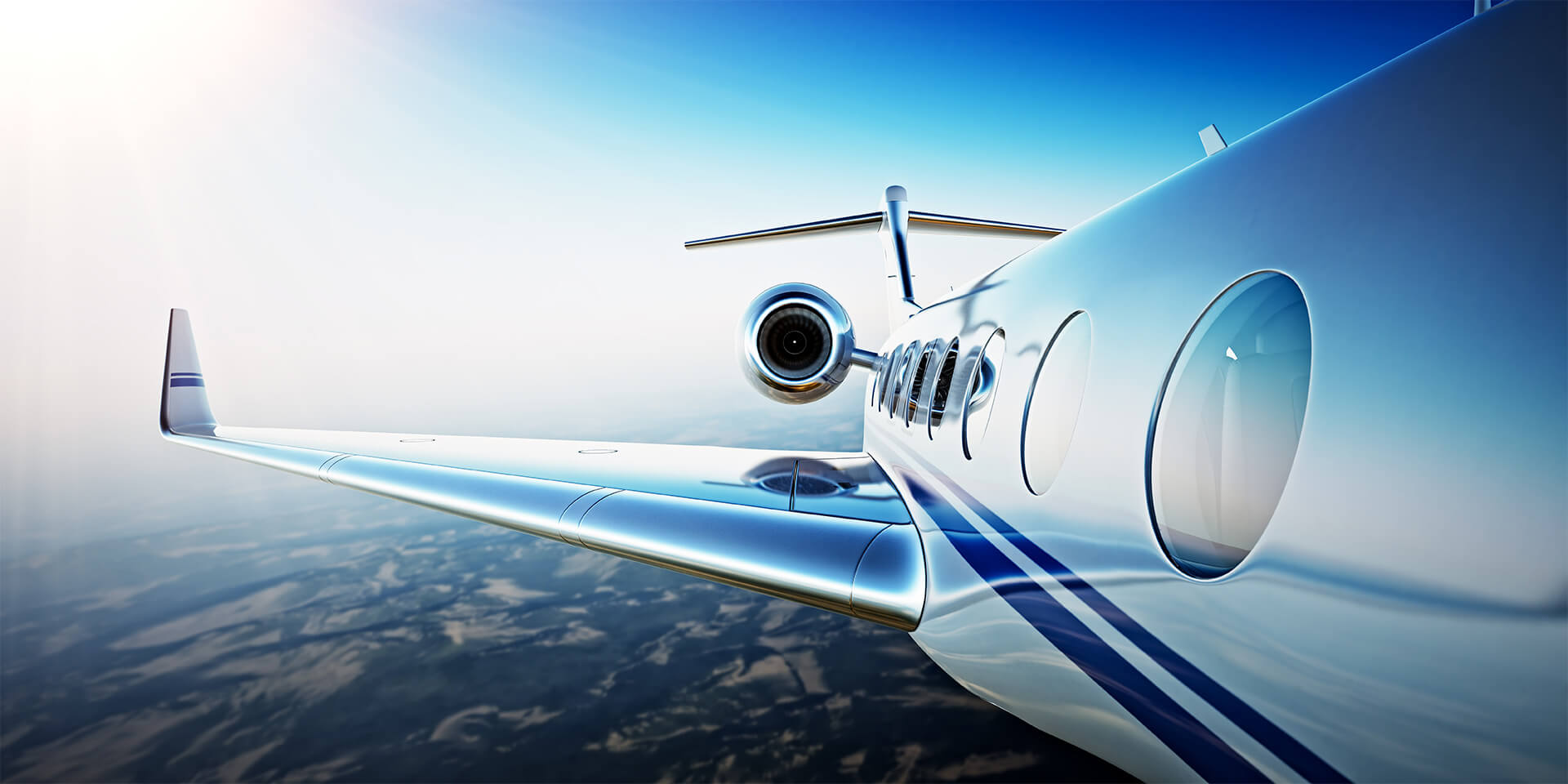 Airplane flying